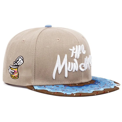 Fashion THE MUNCHIES Baseball Cap Embroidery Notched Donuts