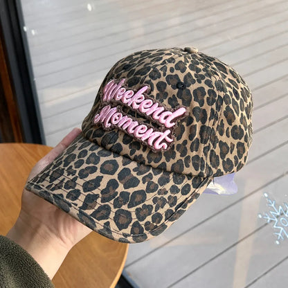 Retro Leopard Print Fisherman Hat Baseball Cap