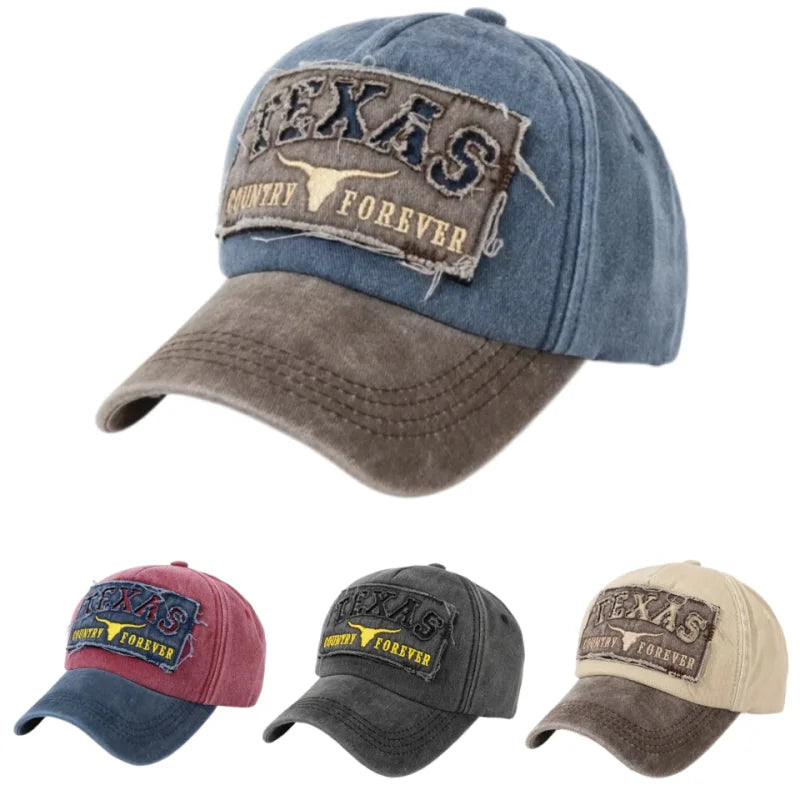 Retro Distressed Texas Baseball Cap