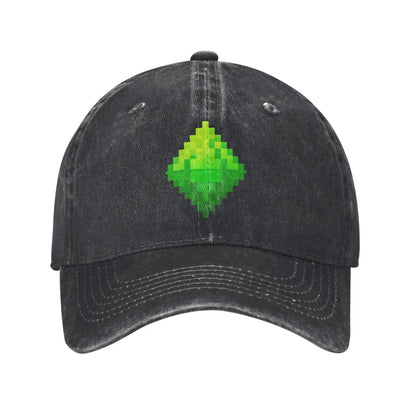 Summer The Sims 4 - Plumbob Diamond Gem 8bit Baseball Cap