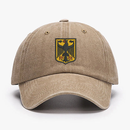 Deutschland Germany Coat Of Arms Shield Embroidery Vintage Men Baseball Caps