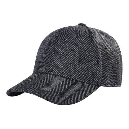 Wool Tweed Baseball Cap Casual Style Soft Unstructured Hat