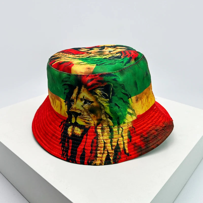 Personal Print Lion Graffiti Bucket Hats