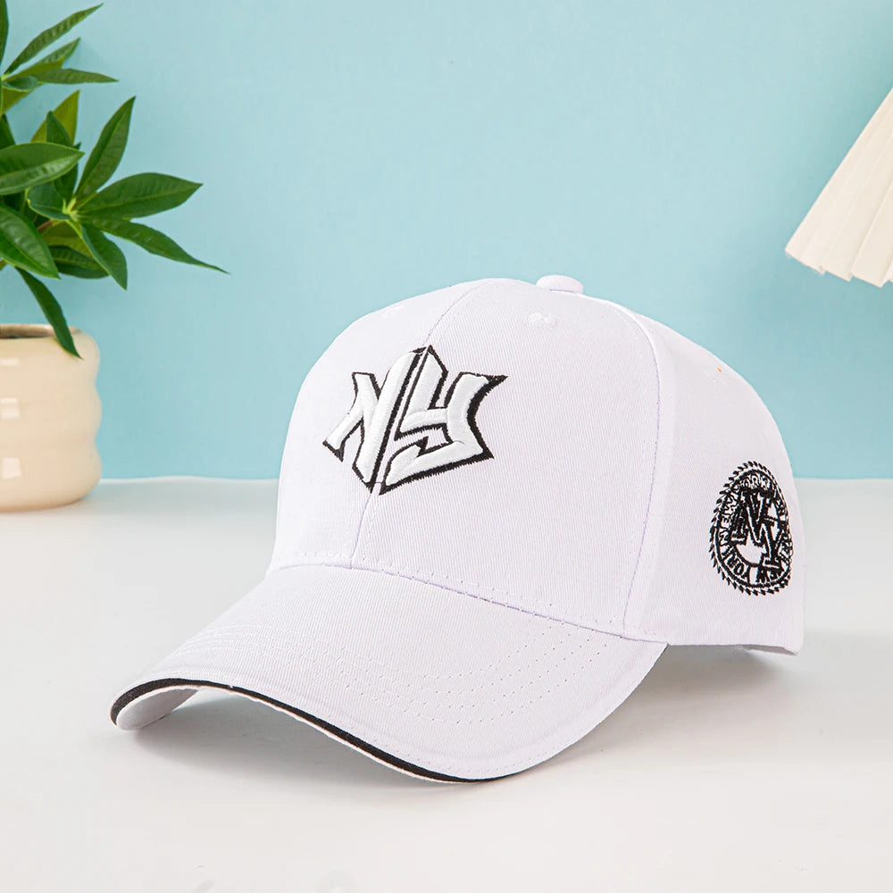Classic New York Baseball Cap White - Unisex Dad Cap