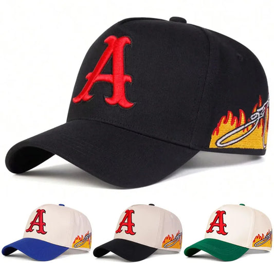 2025 Simple Fashionable New Baseball Hat A Letter Embroidered Street HipHop Hat