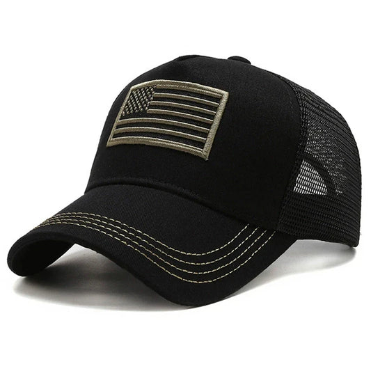 Flag Mesh Baseball Cap Summer Breathable Hat
