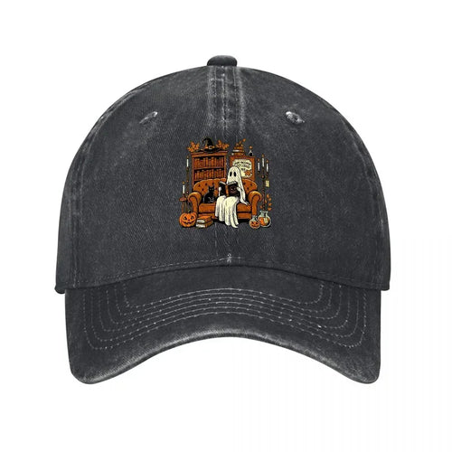 Ghost Library Vintage Washed Denim Baseball Cap
