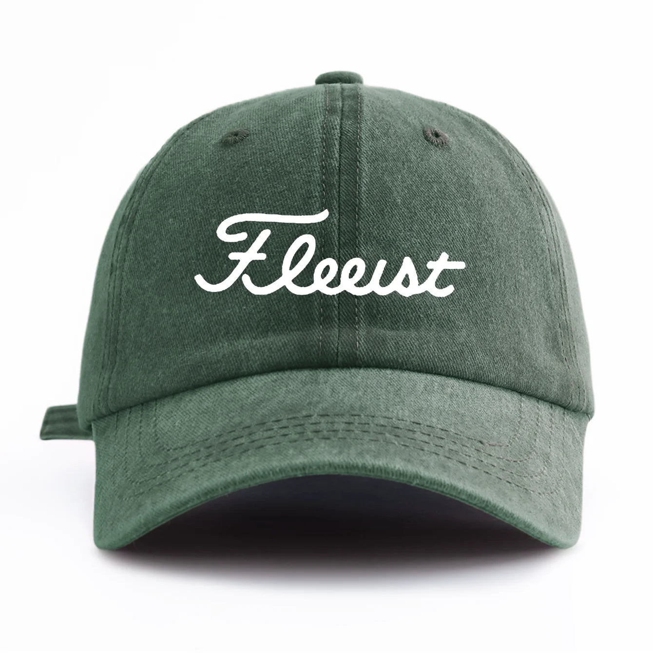 F Print Washed Baseball Cap For Adults