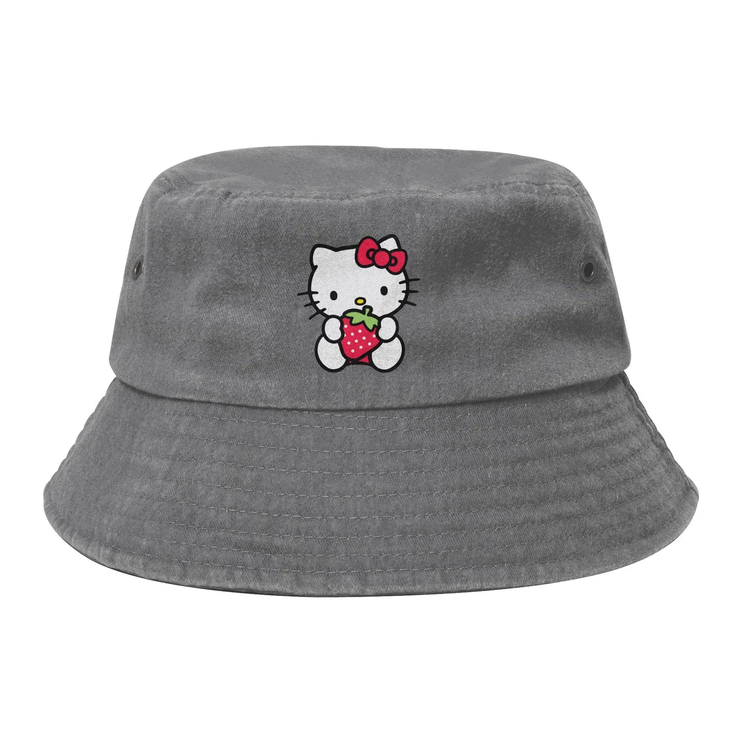 Streetwear Little Hello Kitty Bucket Hat Woman Lightweight Outdoor Sports Cute Cat