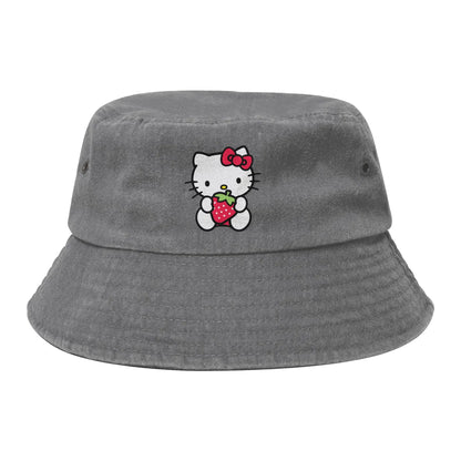 Streetwear Little Hello Kitty Bucket Hat Woman Lightweight Outdoor Sports Cute Cat