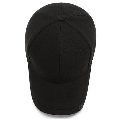 New Black Baseball Caps For Men Women Sunhat Solid Letter Sunscreen Cap