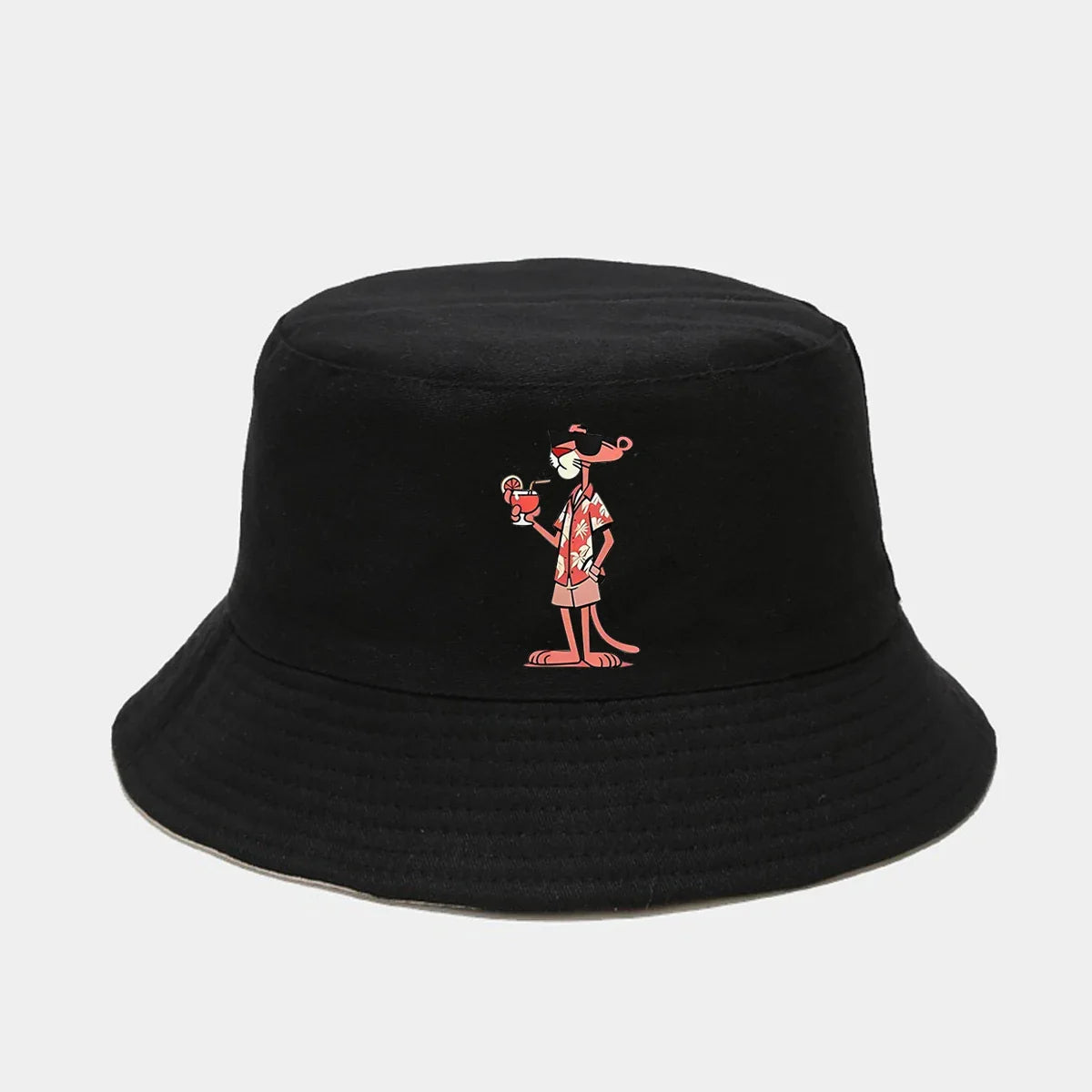 Pink Stylish Printed Outdoor Fisherman Hat