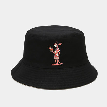 Pink Stylish Printed Outdoor Fisherman Hat