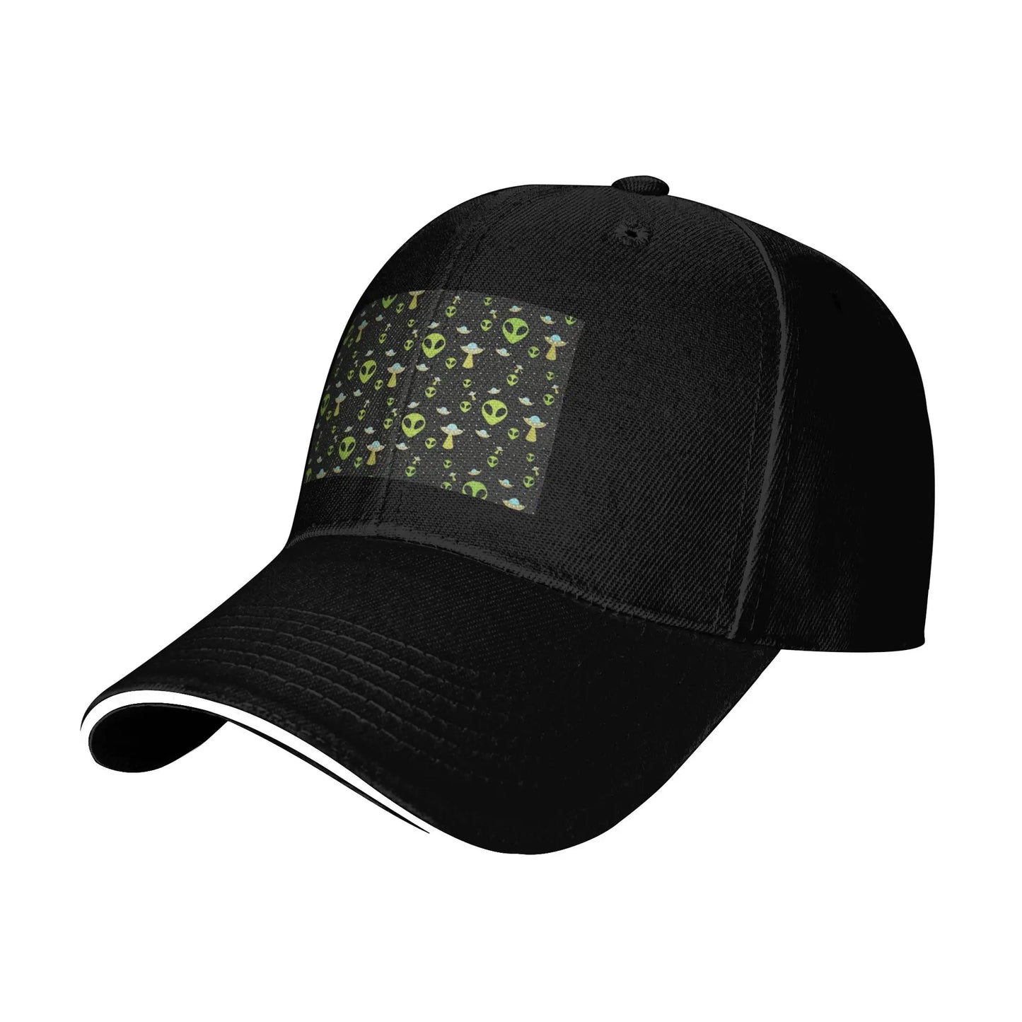 Green Alien Spaceship Pattern Cap Casual Baseball Caps