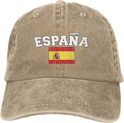 Espana Flag of Spain Spanish Denim Hats Baseball Caps