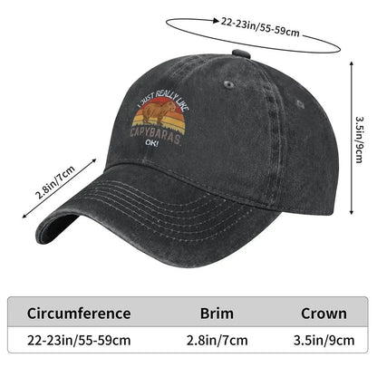 Skeleton Spider Skull Print Vintage Wash Baseball Cap