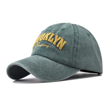 Retro brooklyn Letter Embroidery Baseball Caps Spring Summer Men Women