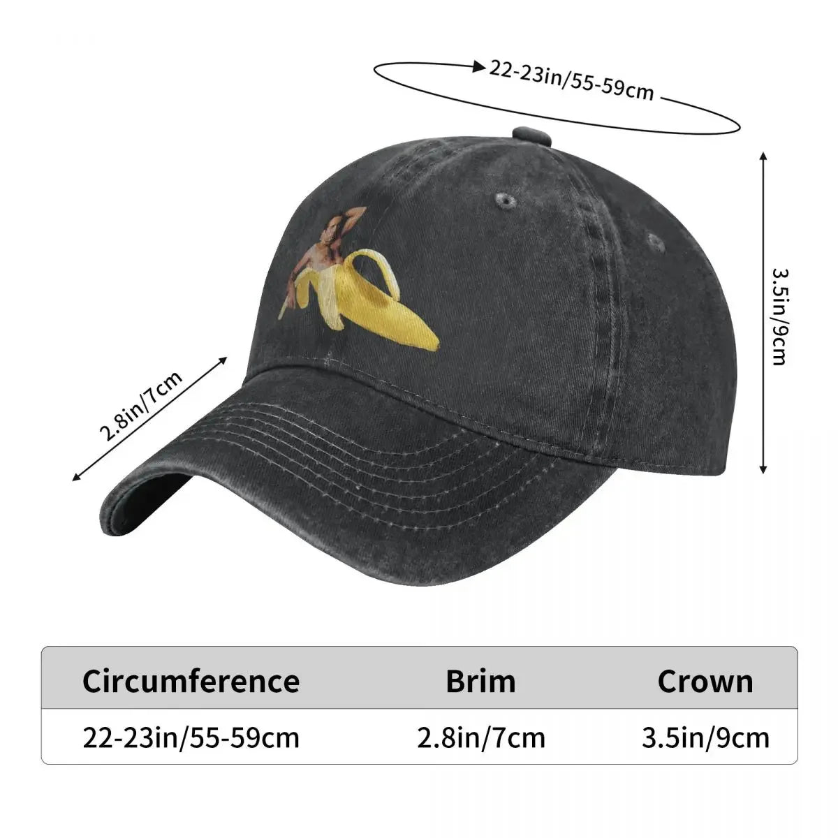 Spring Summer Men Women Nicolas Cage Banana Pattern Ponytail Baseball Cap