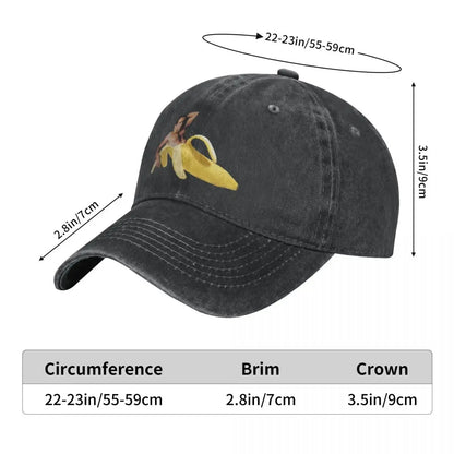 Spring Summer Men Women Nicolas Cage Banana Pattern Ponytail Baseball Cap