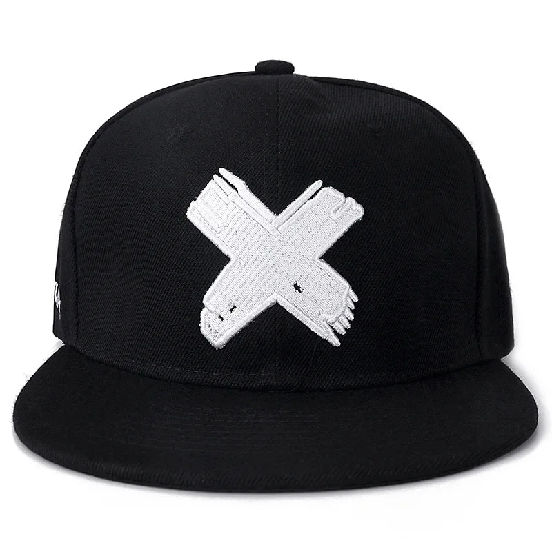 Letter X Snapback Hip Hop Men's