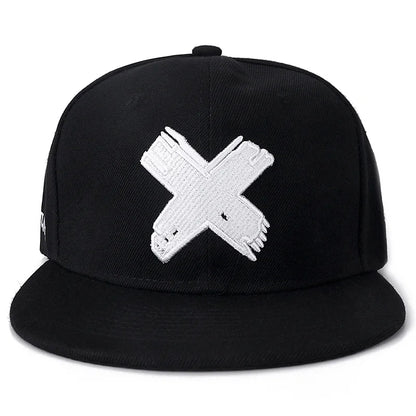 Letter X Snapback Hip Hop Men's