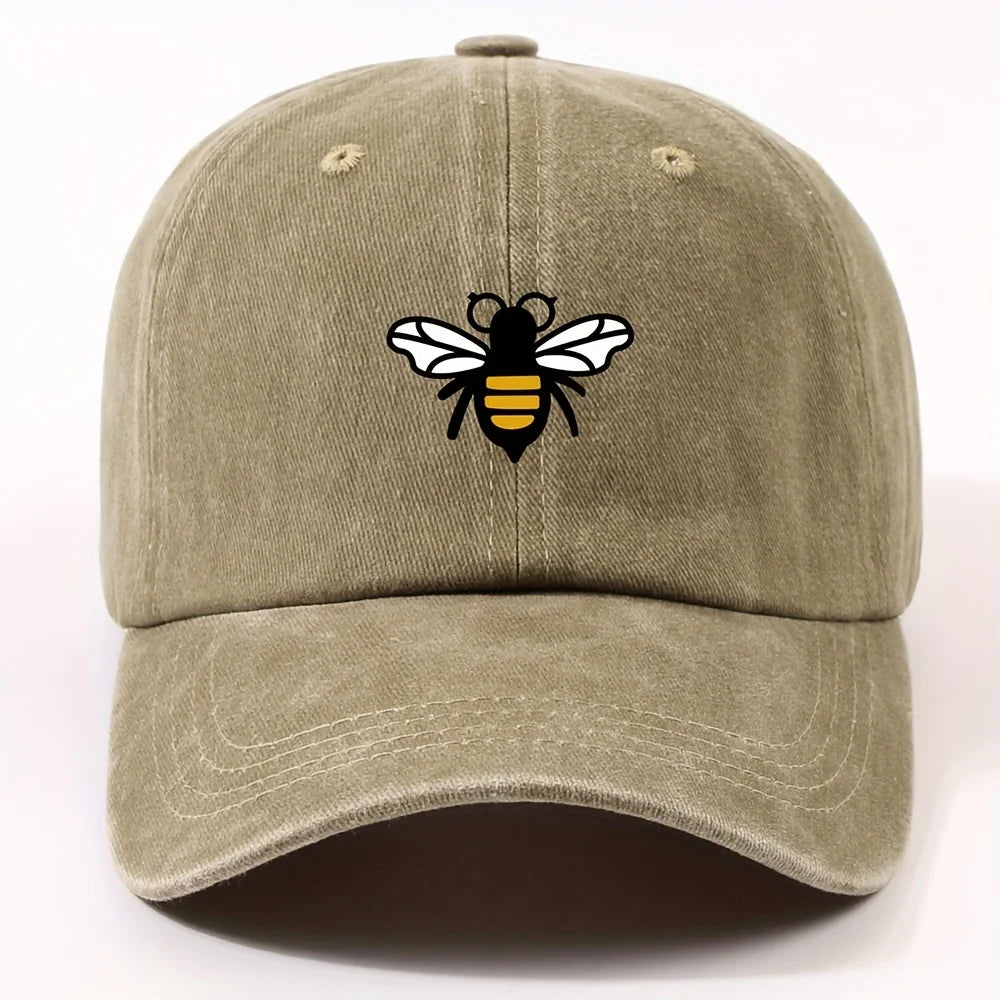 Fashionable Bee Patterned Baseball Cap For Both Men And Women