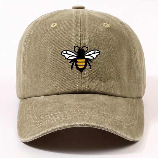 Fashionable Bee Patterned Baseball Cap For Both Men And Women