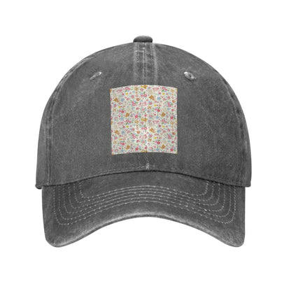 Cute Rilakkuma Flower pattern Denim Fabric Cap Casual Baseball Caps