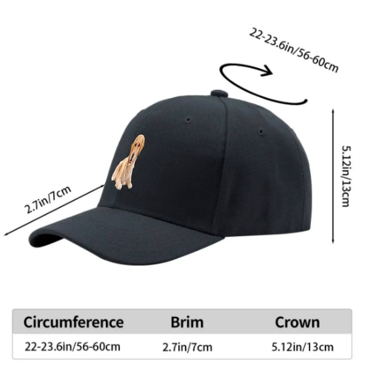 Golden Retriever Print Baseball Cap