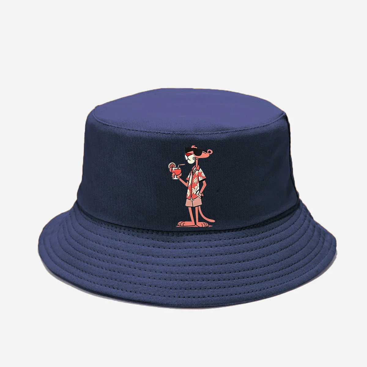 Pink Stylish Printed Outdoor Fisherman Hat