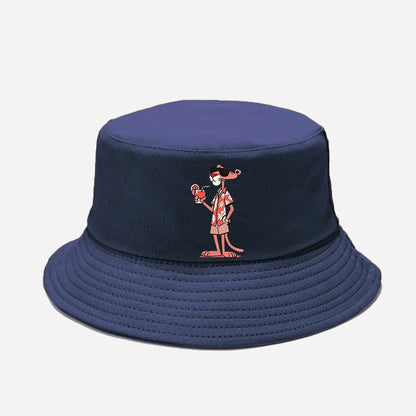 Pink Stylish Printed Outdoor Fisherman Hat