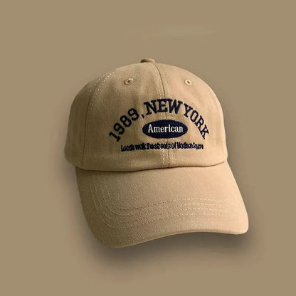 Korean Retro Baseball Hat Women's Autumn Winter Versatile Ins Street Letter