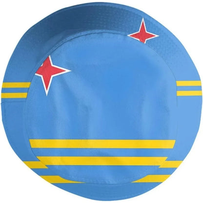 Aruba Flag Fisherman Cap Hip Hop Gorras Summer Unisex Printing Bucket Hat