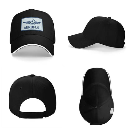 Unisex Baseball Hats Aeroflot Aviation Russe Pilote Aerospace Aviateur Baseball Caps
