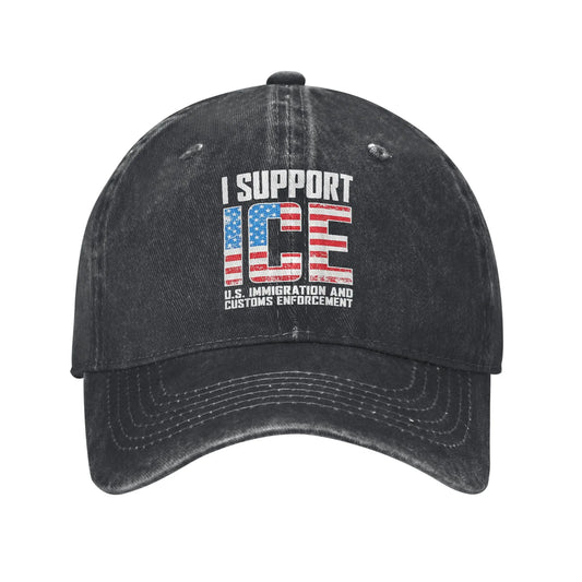 I Support ICE Us Immigration And Customs Enforcement Baseball Cap