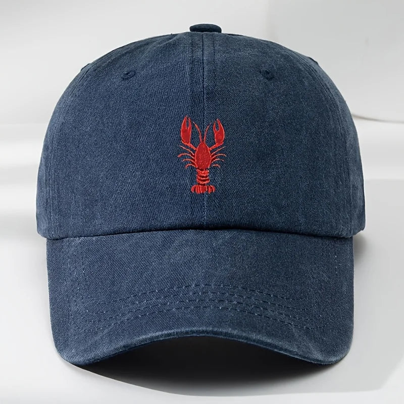 Unisex Leisure Fun Lobster Embroidered Baseball Caps