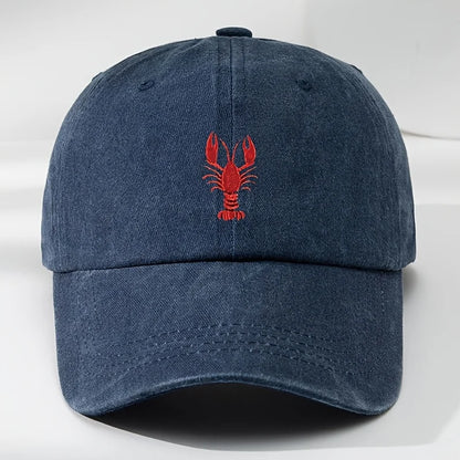 Unisex Leisure Fun Lobster Embroidered Baseball Caps