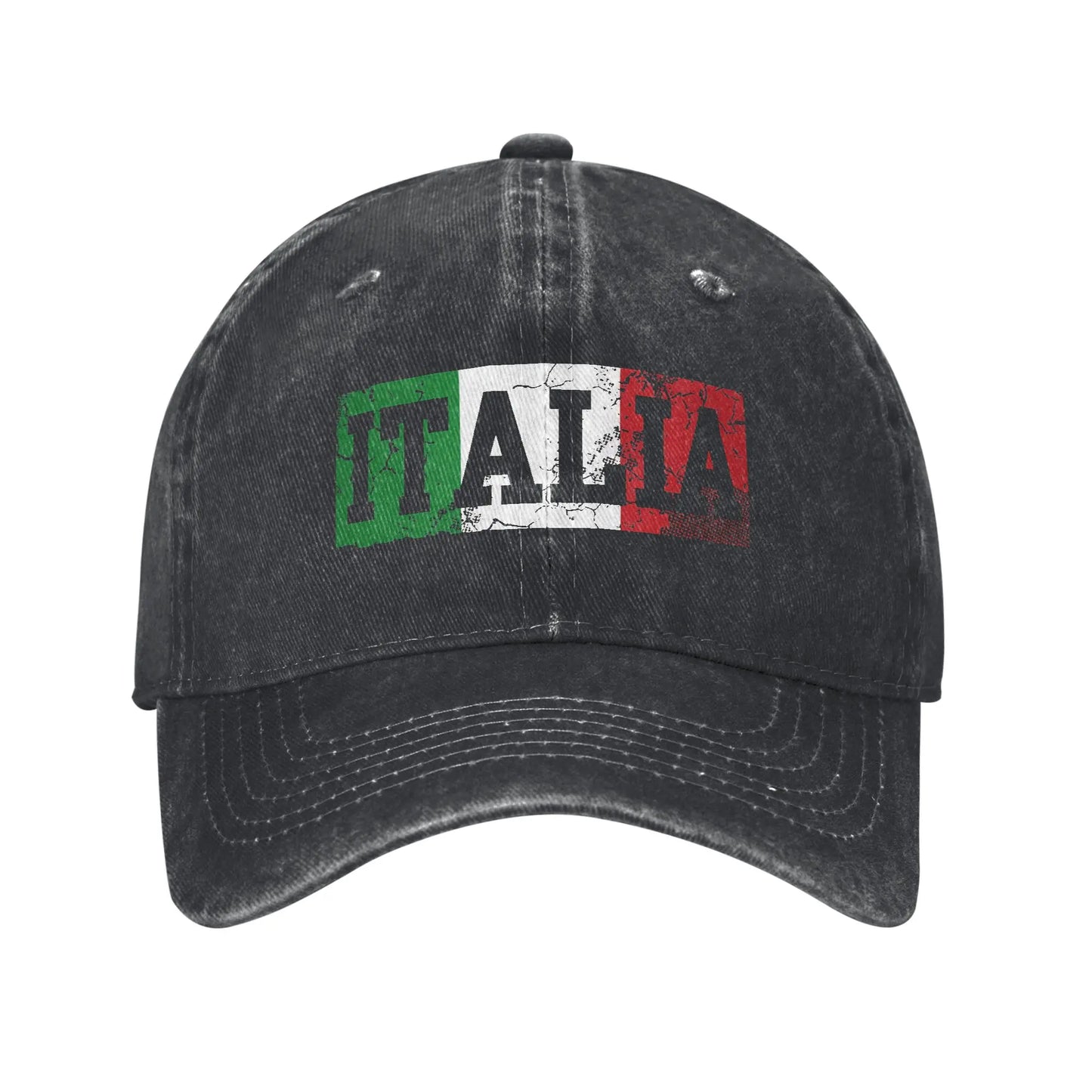 Italia Italian Flag Italy Distressed Sun Baseball Cap
