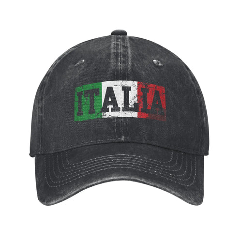 Italia Italian Flag Italy Distressed Sun Baseball Cap