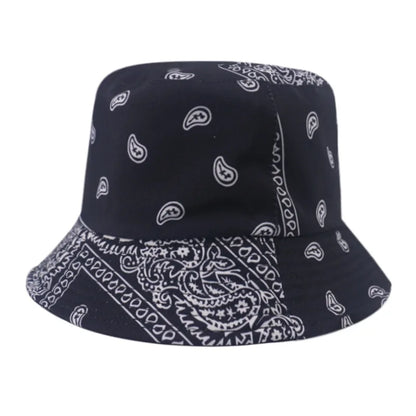 Spring Summer Cashew Print Cap Holiday Sun-Proof Bucket Hat Unisex