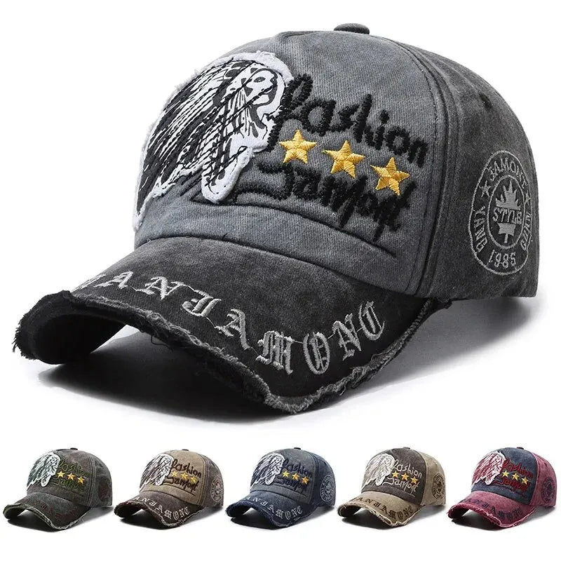 Four Seasons New Baseball Cap Retro Distressed Casual Outdoor Sports Hat