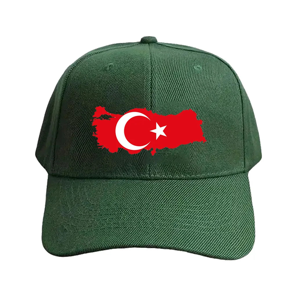 Turkey Flag Map Summer Casual Baseball Cap