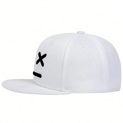 Unisex XX Smiling Face Embroidery Hip-hop Hats Snapback Cap Baseball Caps Sunscreen Hat Sports Cap