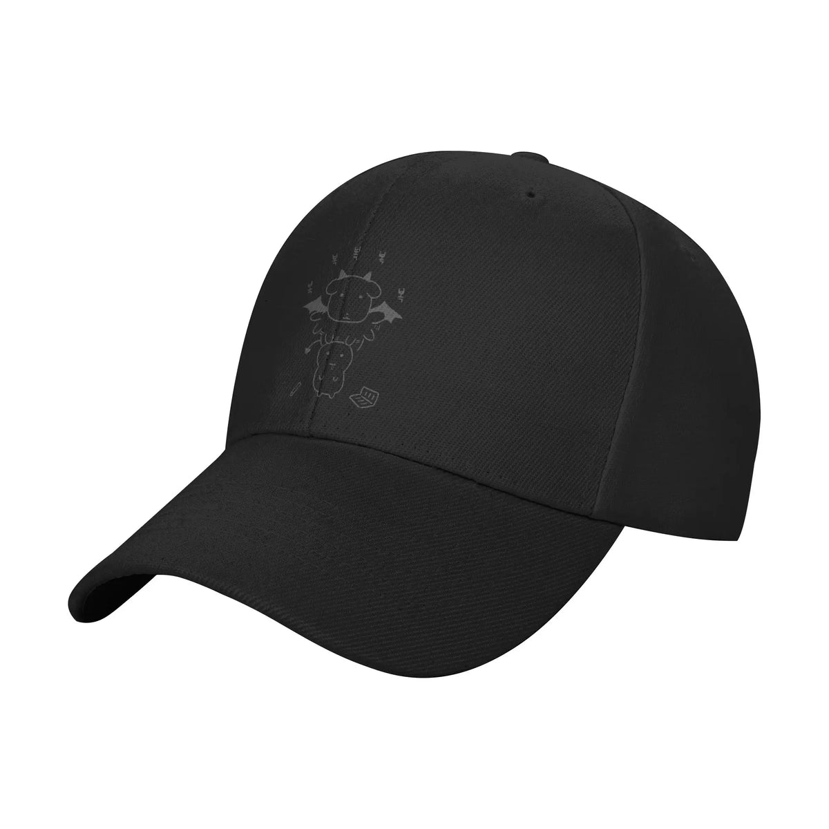 Summer Black Background Ghost Dog Dark Style Baseball Cap