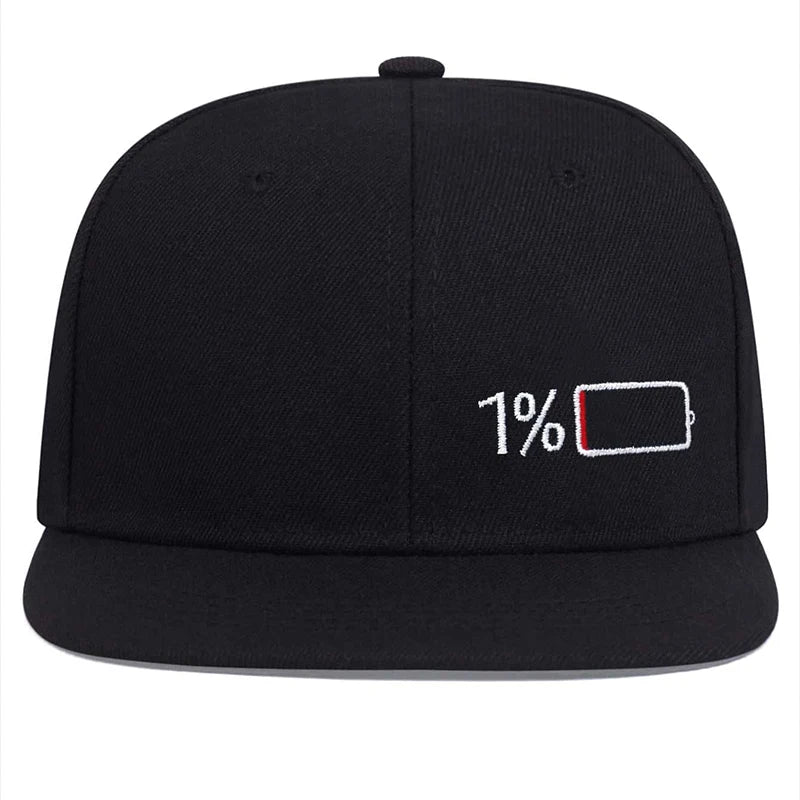 Unisex Battery Embroidery Hip-hop Hats Snapback Caps Baseball Caps Sunscreen Hat