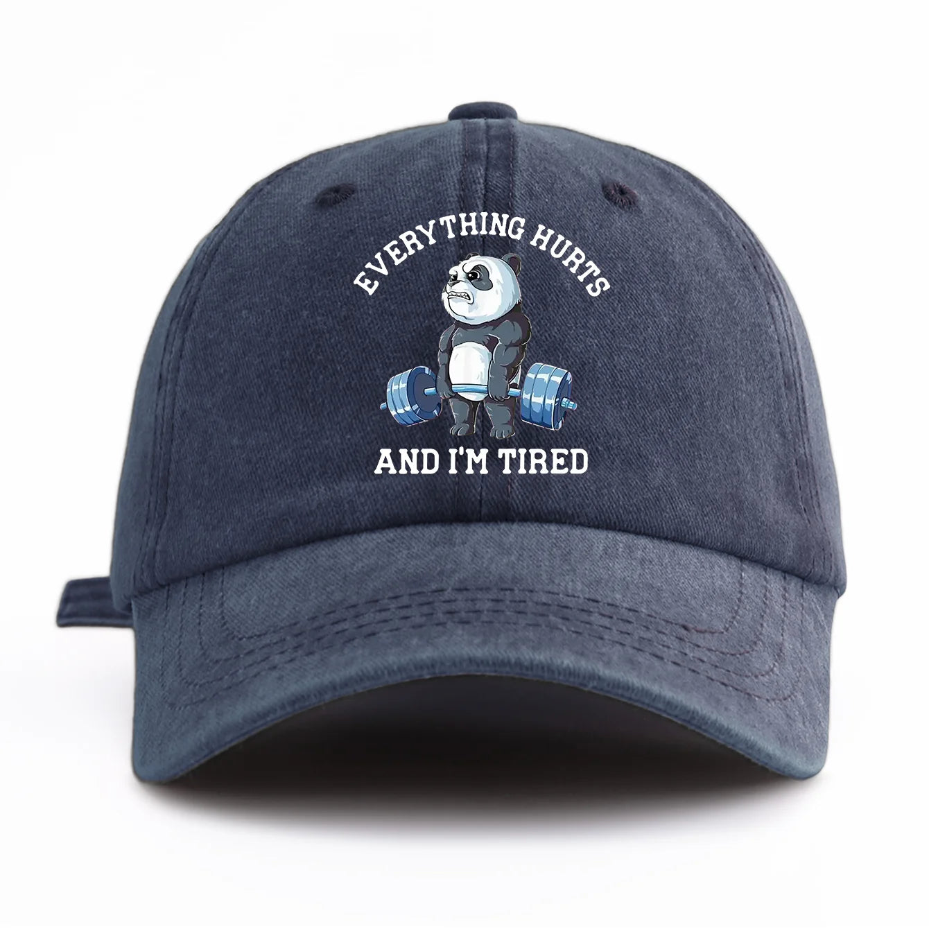 PANDA Print Washed Baseball Cap For Adults