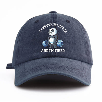 PANDA Print Washed Baseball Cap For Adults