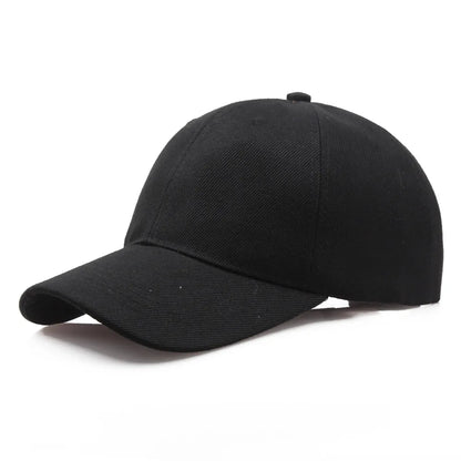 Unisex Solid Black Baseball Cap