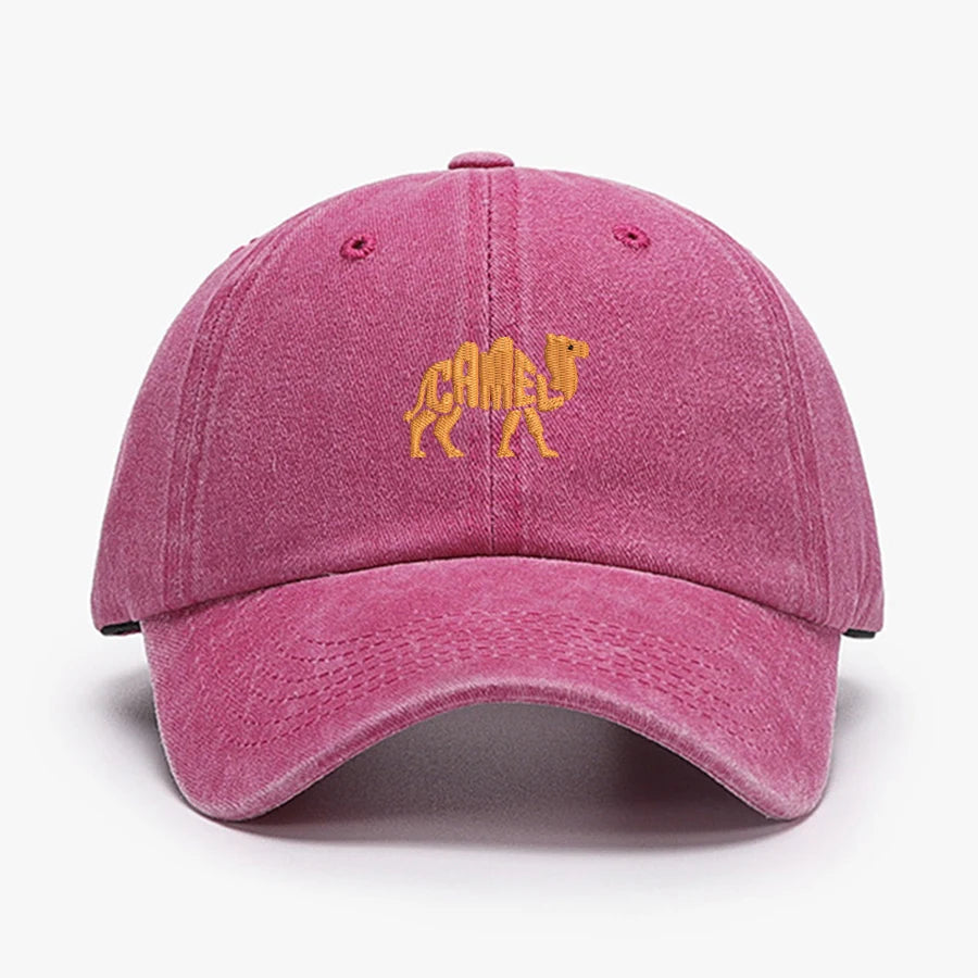 Camel Embroidered Exquisite Animal Vintage Cotton Baseball Caps Men Women