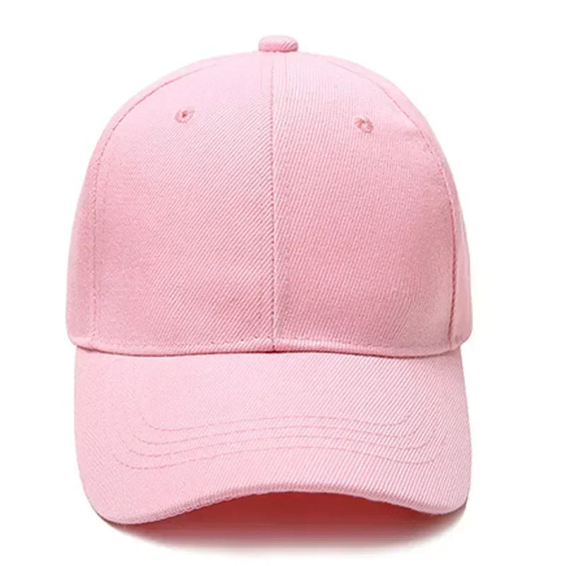 Solid Unisex Baseball Cap 6 Panel Men Caps Daily Women's